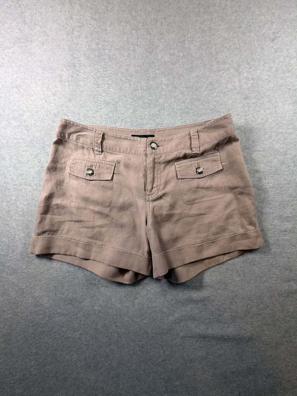 INC International Concepts Women's Brown Cuffed Utility Shorts